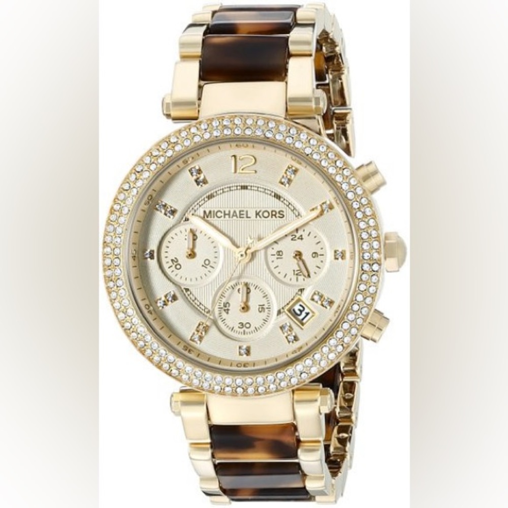 Michael Kors Women's Parker Chronograph Gold Dial Watch MK5688